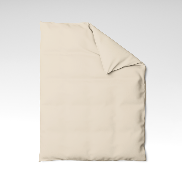 Rankų darbo medvilninis antklodės užvalkalas | Ecru