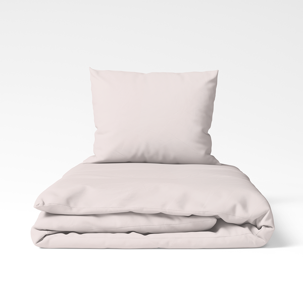 Käsitööna valmistatud puuvillane voodipesukomplekt | Sheer Pink
