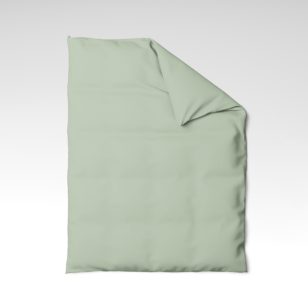 Ручной работы хлопковый пододеяльник | Fog Green