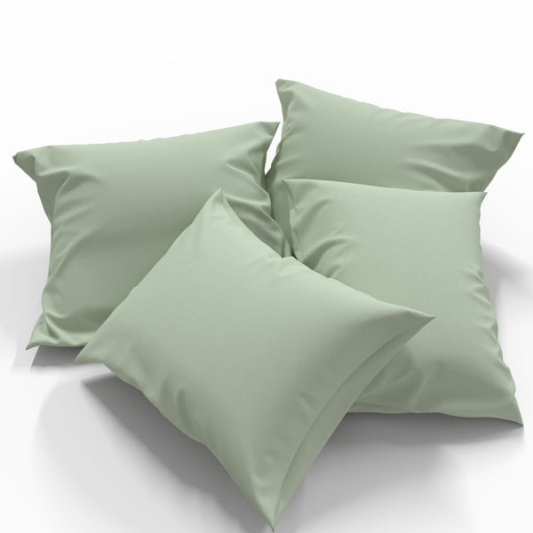 Rankų darbo medvilninis pagalvės užvalkalas | Fog Green