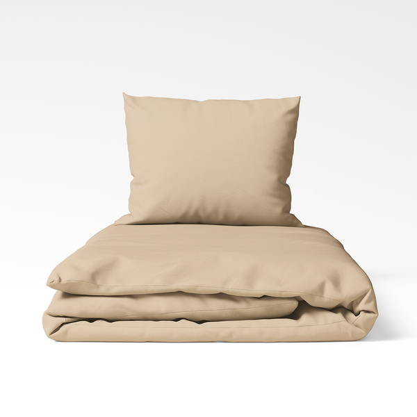 Käsitööna valmistatud puuvillane voodipesukomplekt | Ivory Cream