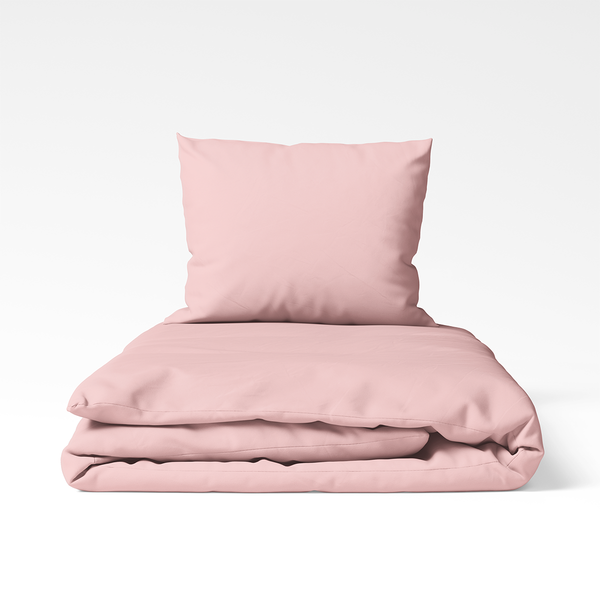 Käsitööna valmistatud puuvillane voodipesukomplekt | Gossamer Pink