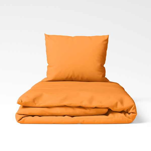 Käsitööna valmistatud puuvillane voodipesukomplekt | Blazing Orange
