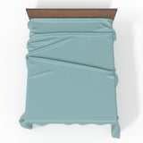 Käsitööna valmistatud luksuslik Premium triibuline satiinist puuvillane voodilina ilma kummita | Aquifer