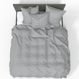 Käsitööna valmistatud luksuslik Premium triibuline satiinist puuvillane tekikott | Drizzle