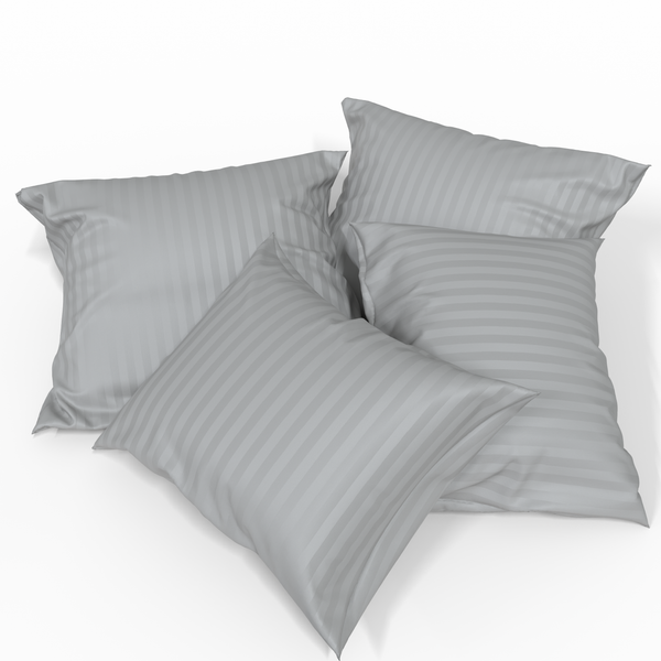 Handmade Luxurious Premium Striped Satin Cotton Pillowcase | Drizzle