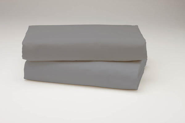 Handmade Cotton Flat Sheet | Frost Gray
