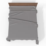 Ручной работы роскошная простыня без резинки Premium из жаккардового сатина хлопка | Wisdom Gray