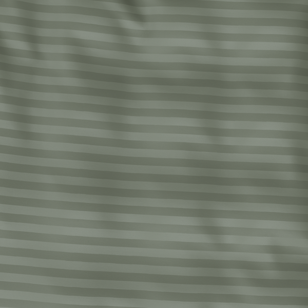 Prabangus Premium juostuoto satino 100% medvilnės audinys | Olivine