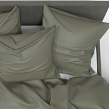 Handmade Luxurious Premium Satin Cotton Bedding Set | Burnt Olive