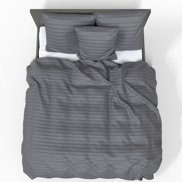 Handmade Luxurious Premium Striped Satin Cotton Duvet Cover | Tornado