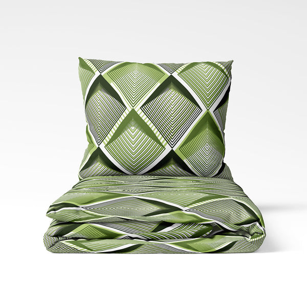 Käsitööna valmistatud puuvillane tekikott | Emerald Pulse