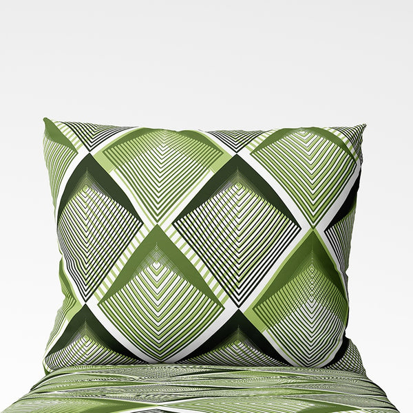 Ручной работы хлопковая наволочка | Emerald Pulse