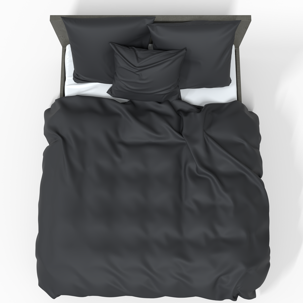 Handmade Luxurious Premium Satin Cotton Duvet Cover | Black Beauty