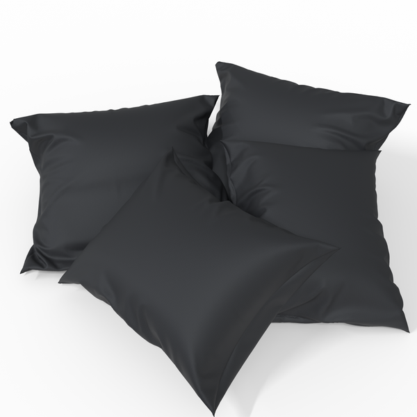Handmade Luxurious Premium Satin Cotton Pillowcase | Black Beauty
