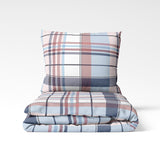 Ручной работы хлопковый комплект постельного белья | Blush Tartan