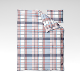 Ручной работы хлопковый комплект постельного белья | Blush Tartan