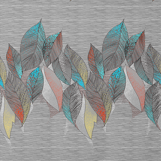 Mustriline puuvillakangas | Jungle Lines