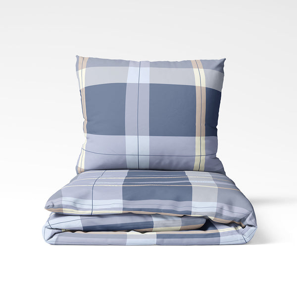 Handmade cotton bedding set | Coastal Check