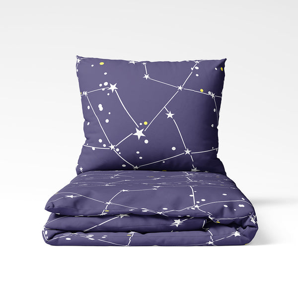 Käsitööna valmistatud puuvillane voodipesukomplekt | Star Map