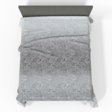 Käsitööna valmistatud luksuslik Deluxe satiinist puuvillane voodilina ilma kummita | Jaipur