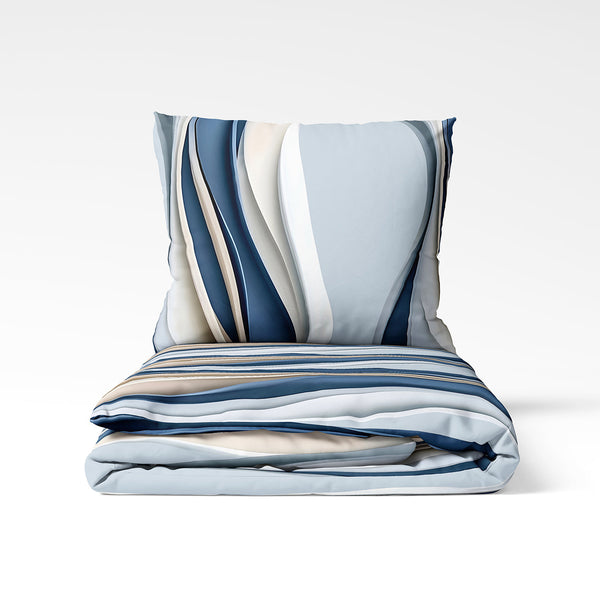 Käsitööna valmistatud puuvillane tekikott | Blue Tide