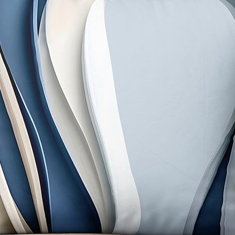 Mustriline puuvillakangas | Blue Tide