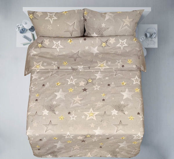 Paskutiniai vienetai rankų darbo medvilninio patalynės komplekto | Starry Glow