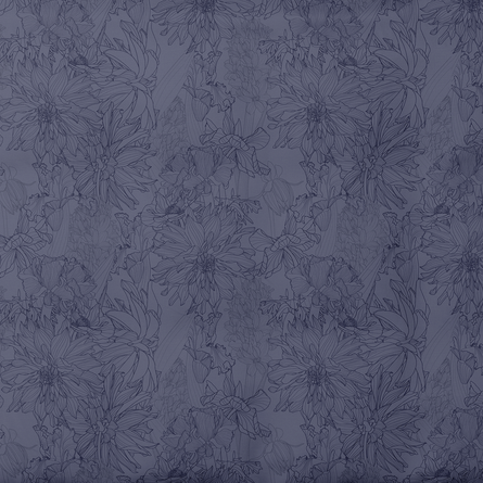 Mustriline puuvillakangas | Midnight Petals