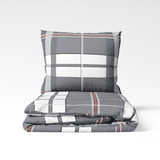 Handmade cotton bedding set | Ash Plaid
