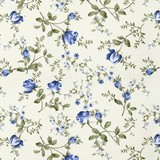 Patterned cotton fabric | Blue Sprig
