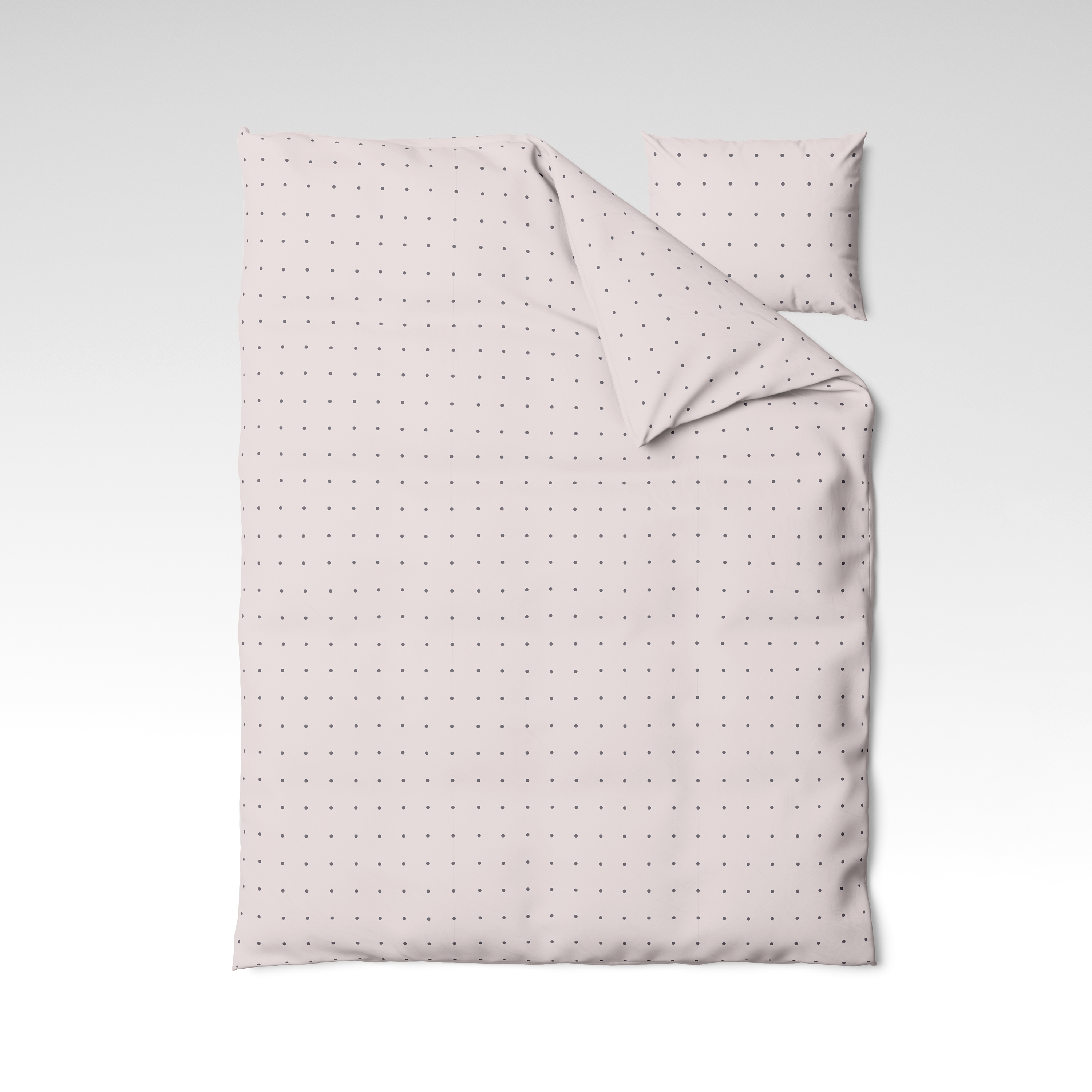 Rankų darbo medvilninis patalynės komplektas | Blush Polka