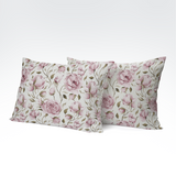 Handmade cotton pillowcase | Blush Rose