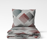 Handmade cotton bedding set | Crimson Blocks