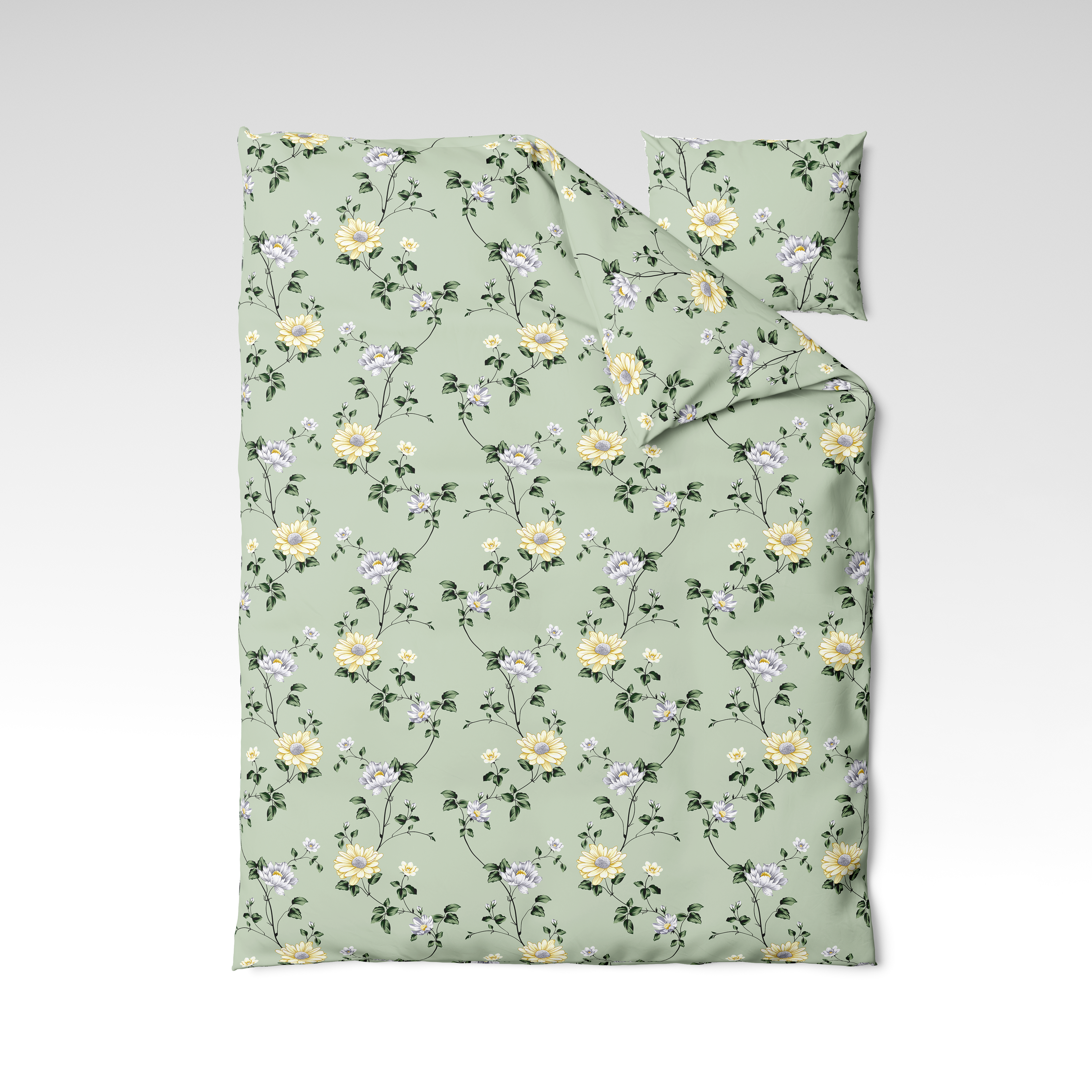 Patterned cotton fabric | Daisy Vine