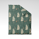 Handmade cotton duvet cover | Forest Bells