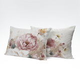 Handmade cotton pillowcase | Painted Petals
