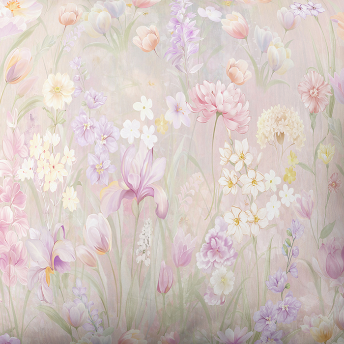 Käsitsi valmistatud puuvillane voodipesukomplekt | Pastel Meadow