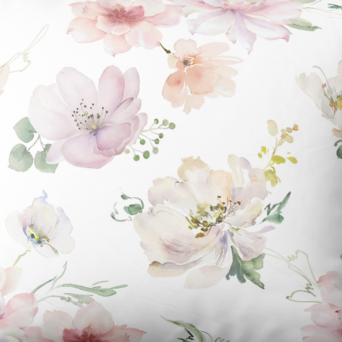 Käsitsi valmistatud puuvillane voodipesukomplekt | Soft Bouquet