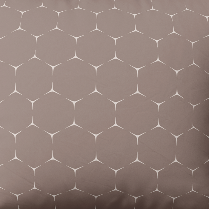Käsitsi valmistatud puuvillane voodipesukomplekt | Taupe Trellis