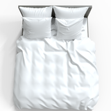 Handmade Luxurious Premium Satin Cotton Bedding Set | White