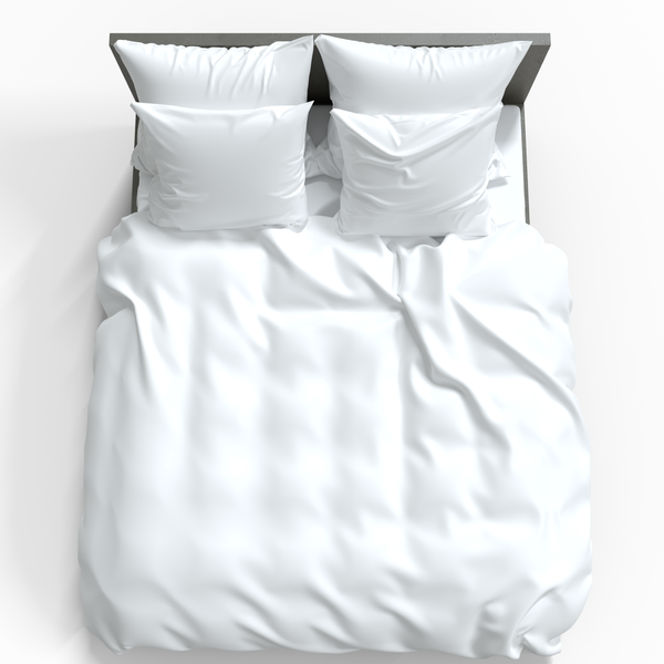 Handmade Luxury Premium Satin Cotton Bedding Set | White