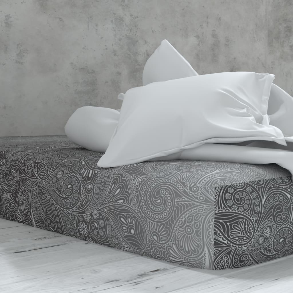 Deluxe satin fitted sheet with elastic | Jaipur - Cotton